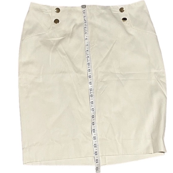 Limited NWT Women's White Sailor Nautical Skirt Gold Buttons 99% Cotton Size 16 - Picture 8 of 8